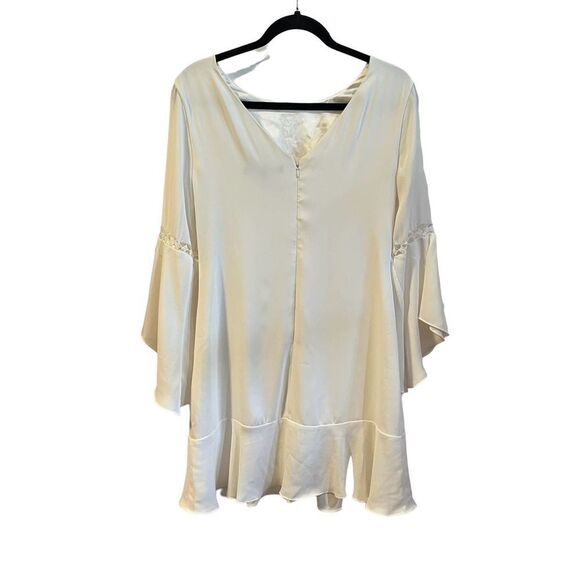 NEW WHBM Bohemian Elegant Shift Dress Bell-Sleeves & Flirty Over-The-Knee Hem - Picture 6 of 7